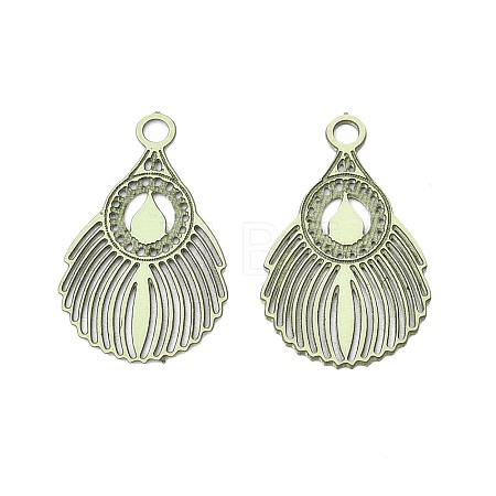 Spray Painted 430 Stainless Steel Pendants STAS-N121-08D-1