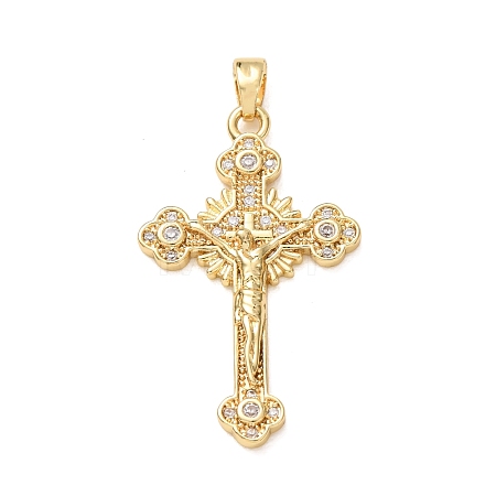 Easter Brass Micro Pave Clear Cubic Zirconia Pendants CU-CBA97F2-01A-G-1