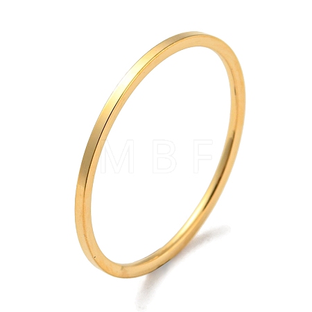 Ion Plating(IP) 304 Stainless Steel Simple Plain Band Finger Ring for Women Men High Polished RJEW-F152-05G-B-1