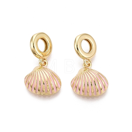 Brass Enamel European Dangle Charms KK-N287-34G-05-1
