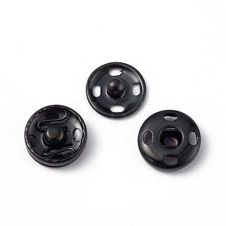 202 Stainless Steel Snap Buttons BUTT-I017-01A-EB-1