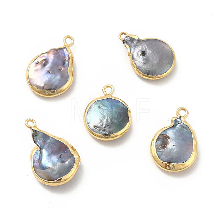 Baroque Natural Keshi Pearl Pendants PEAR-P004-41KCG-1