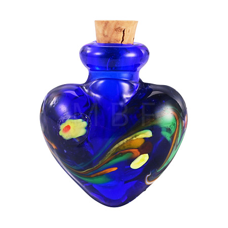 Handmade Lampwork Perfume Bottle Pendants LAMP-TADJ0001-06D-1
