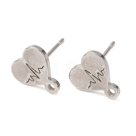 304 Stainless Steel Stud Earring Findings SA-CBA4E98-01G-P-1