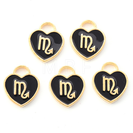 Light Gold Plated Alloy Enamel Pendants ENAM-R136-30-18-1