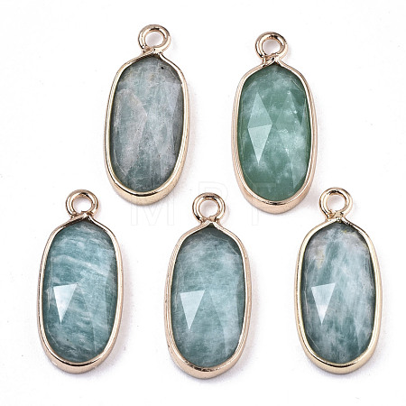 Natural Flower Amazonite Pendants G-N326-45F-1