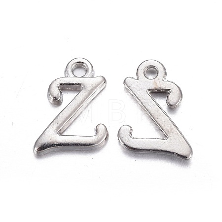 Platinum Plated Alloy Letter Pendants LS-PALLOY-J718-01P-Z-1