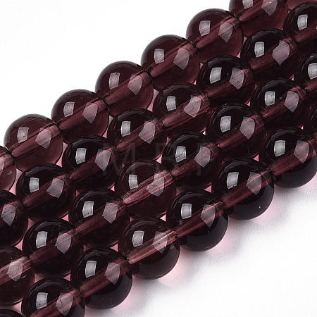 Transparent Glass Beads Strands GLAA-T032-T8mm-19-1