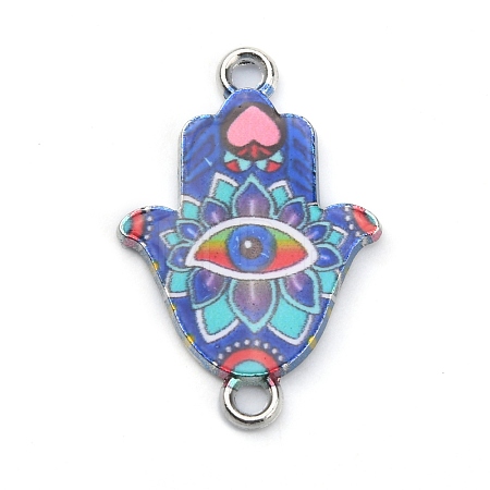 Alloy Enamel Connector Charms ENAM-CJC0006-51B-1