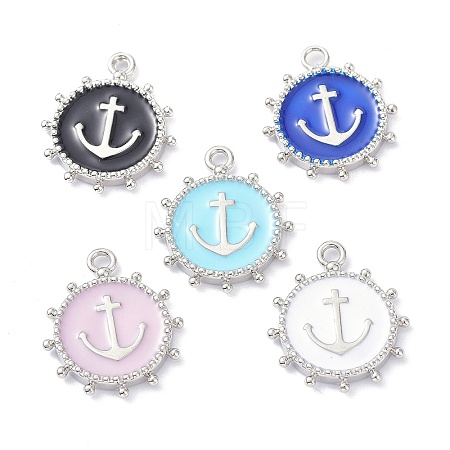 Eco-Friendly Stainless Steel Enamel Pendants STAS-C031-02P-1