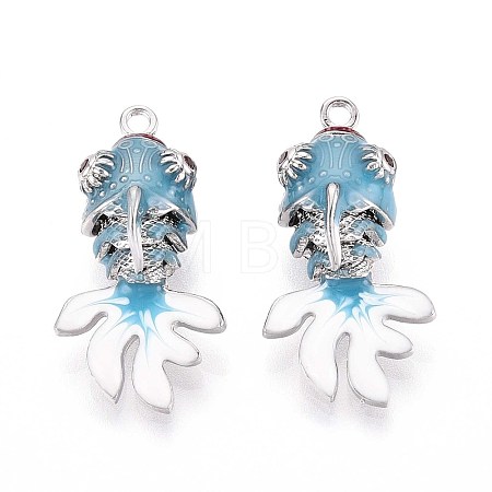 Brass Enamel Pendants X-KK-T071-27P-04-1