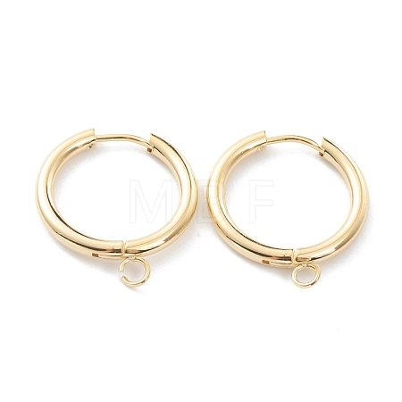 201 Stainless Steel Huggie Hoop Earring Findings STAS-P283-01H-G-1