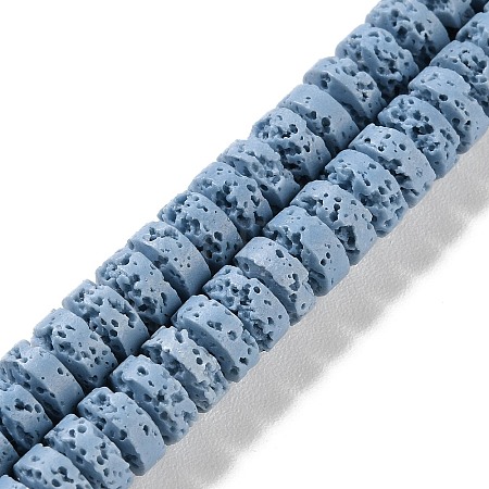 Synthetic Lava Rock Dyed Beads Strands G-H311-09-07-1