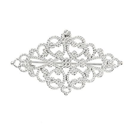 Rhombus with Flower Brass Lapel Pin Brooches for Clothes KK-CBA19A0-04P-1