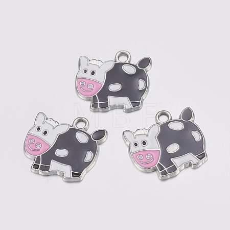 Alloy Enamel Charms EA0541Y-1