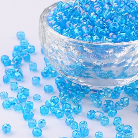 (Repacking Service Available) Round Glass Seed Beads SEED-C016-4mm-163B-1