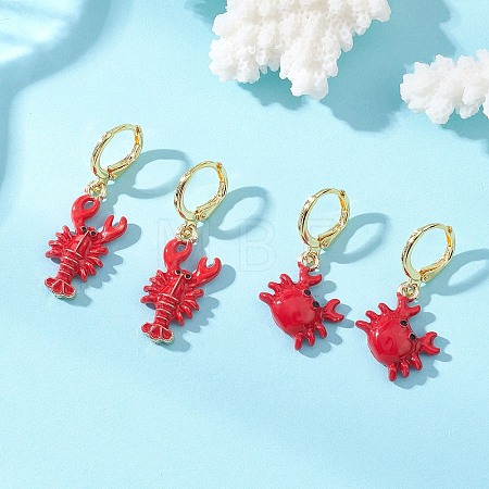 2 Pairs Zinc Alloy Leverback Earrings EJEW-JE06911-1