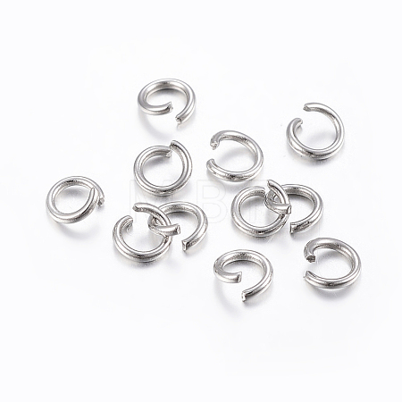 Tarnish Resistant 304 Stainless Steel Open Jump Rings STAS-H437-6x1mm-1