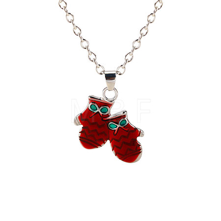 Christmas Alloy Enamel Pendant Necklaces FS-WGA5363-13-1