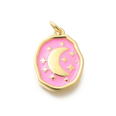 Rack Plating Brass Enamel Pendants KK-L225-029G-03-1