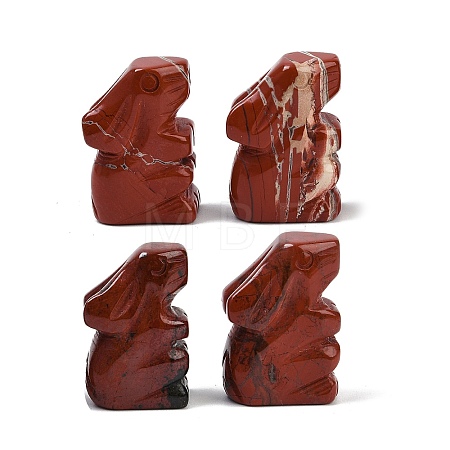 Natural Red Jasper Rabbit Display Decorations G-R007-02C-1