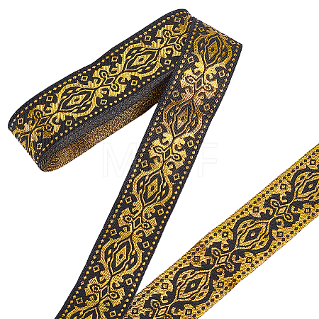 Vintage Jacquard Polyester Ribbon OCOR-WH0109-341A-1