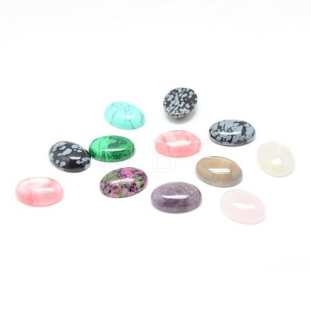 Natural & Synthetic Gemstone Cabochons G-T020-8x10mm-M-1