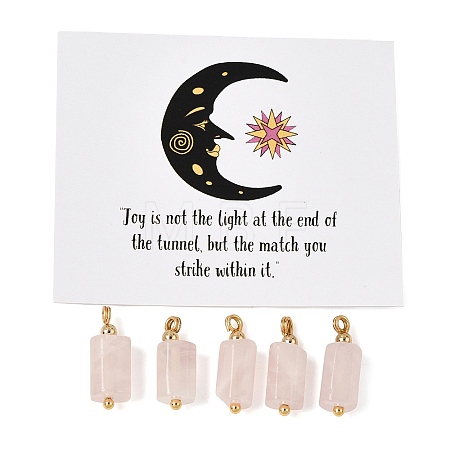 Natural Rose Quartz Pendants GG-CBACE45-02G-01-1