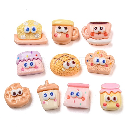 Cartoon Funny Eye Opaque Resin Decoden Cabochons RESI-C046-06-1