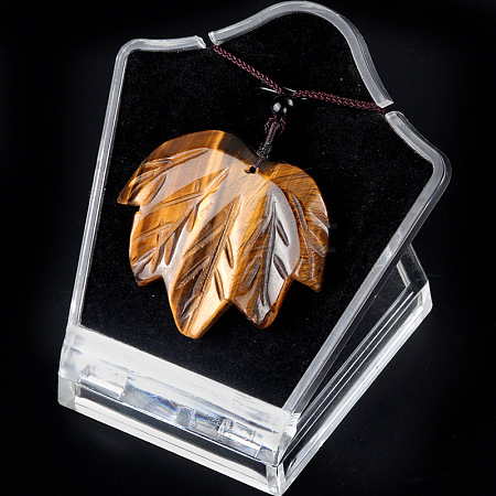 Natural Tiger Eye Pendants Necklaces PW-WG25252-02-1