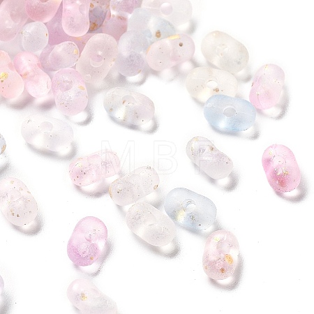 Gradient Color Transparent Frosted Acrylic Beads OACR-M023-06I-1