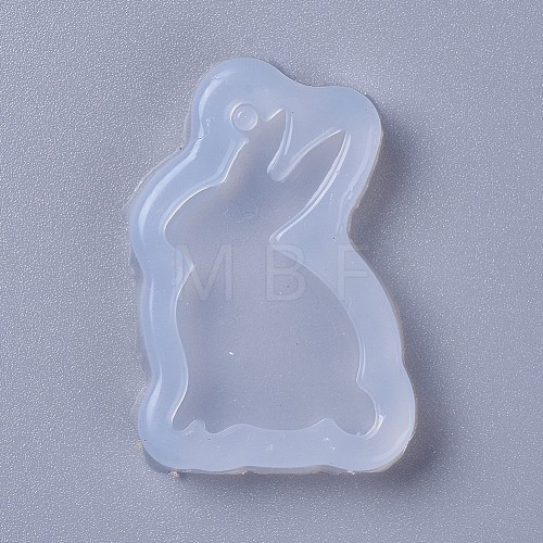 Bunny Pendant Food Grade Silicone Silhouette Molds X-DIY-L026-043-1