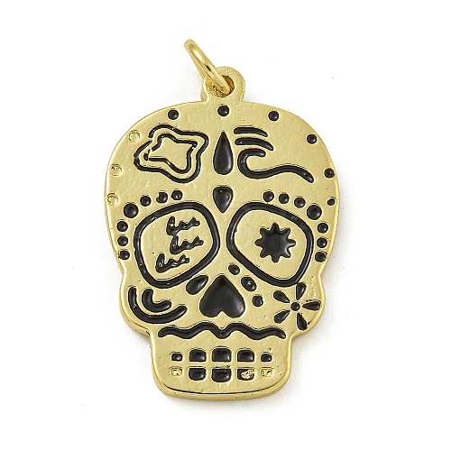 Rack Plating Brass Enamel Pendants KK-Z067-24G-02-1