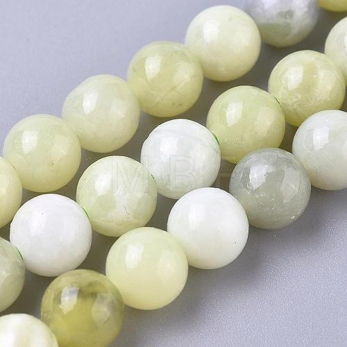 Natural Sinkiang Jade Beads Strands G-L538-036-6mm-1