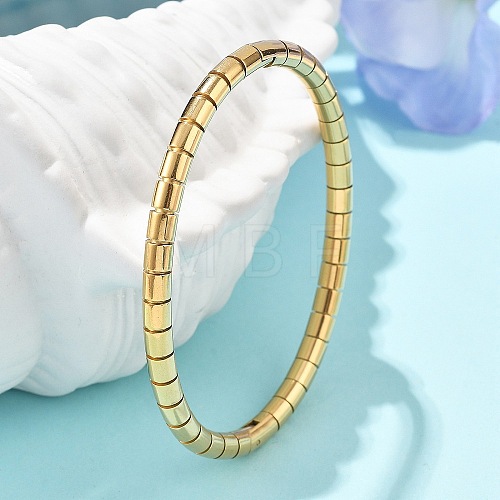 Texture 304 Stainless Steel Bangles for Women BJEW-Z092-14G-1