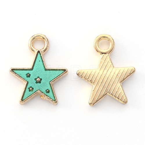 Alloy Enamel Charms X-ENAM-S121-028B-1