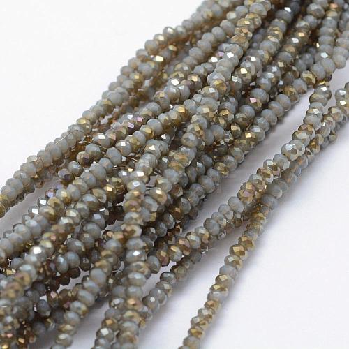 Electroplate Glass Beads Strands EGLA-J144-HR-C06-1