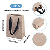 10Pcs Paper Gift Tote Bags with Nylon Ribbon Handles ABAG-TA0002-31B-4