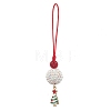 Christmas Tree Alloy Enamel with Rhinestone Pendant Decorations HJEW-JM02097-4