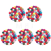 Round Wool Felt Ball Coasters AJEW-WH20020-151A-1