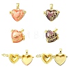 6Pcs 2 Colors Brass Enamel Prayer Box Pendants KK-CJ0005-80-1