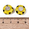 Handmade Lampwork & Brass Core European Beads LAMP-N044-02S-01-4