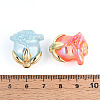 Iridescent Plating Acrylic Beads MACR-C029-06-3