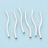 925 Sterling Silver Wavy Tube Beads STER-N016-123S-1