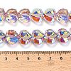 Electroplate Transparent Glass Beads Strands X-EGLA-B012-AB08-4