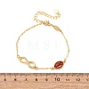 Sports Brass Micro Pave Cubic Zirconia Infinity Link Bracelets LS-BJEW-D386-01C-G-3