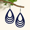 Hollow Out Teardrop Wood Dangle Earrings FS-WG56C65-08-1