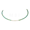 6Pcs 6 Colors White Round Shell Pearl and Glass Seed Beaded Necklaces NJEW-JN05738-4