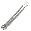 12Pcs 1.8MM 304 Stainless Steel Textured Twisted Chain Necklaces for Men Women NJEW-H093-20P-03-4