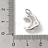 Moon Rack Plating Brass Micro Pave Cubic Zirconia Pendant KK-H485-33P-01-3